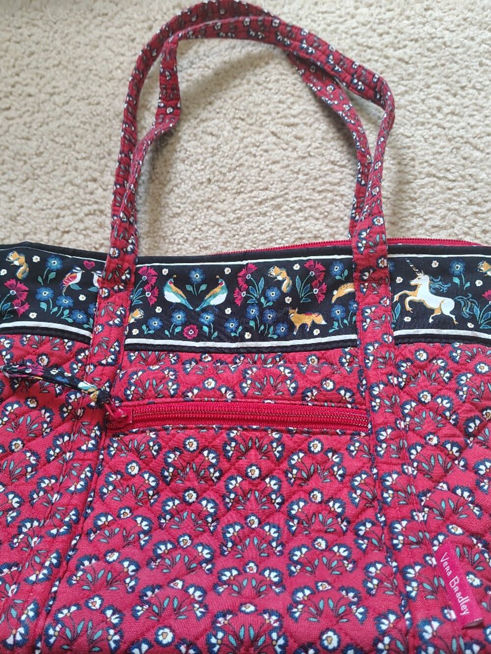 Vera Bradley red small vera tote